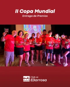 Entrega de premios del Campeonato del Mundo de pádel, tenis y pickleball en el Club La Barrosa