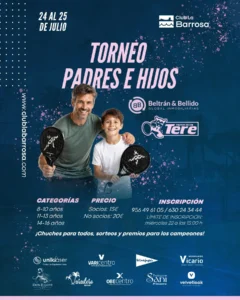 Torneo de pádel Padres e Hijos en el Club La Barrosa de Chiclana