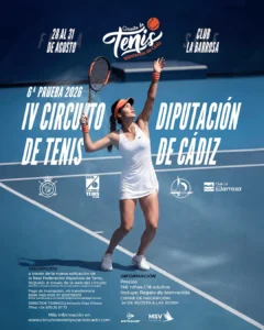 Cartel del Circuito de Tenis Diputación de Cádiz, 6ª prueba 2026 en el Club La Barrosa